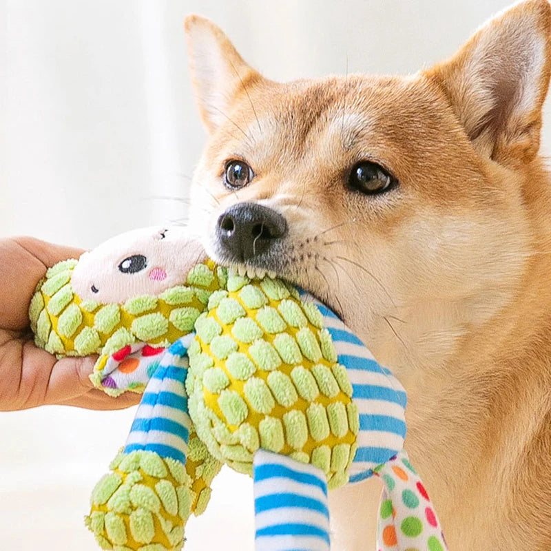 Plush Squeaky Animal Toy for Dogs & Cats