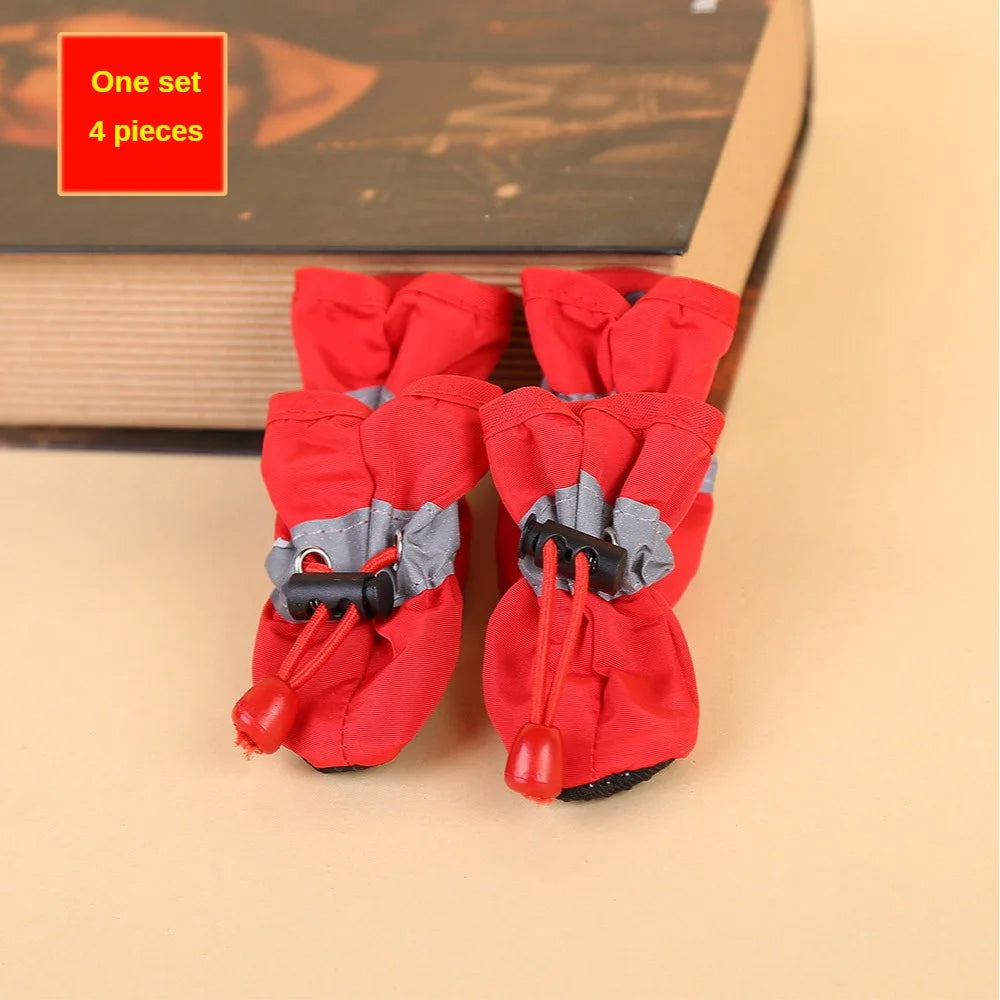 Water-Resistant Dog Rain Boots - Set of 4