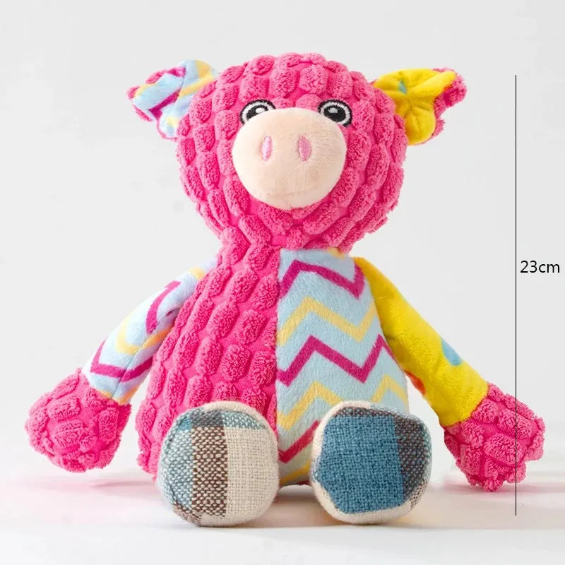 Plush Squeaky Animal Toy for Dogs & Cats