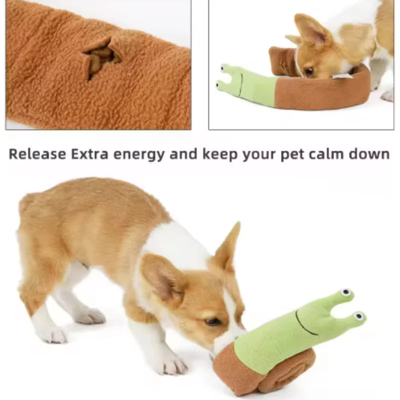 Snail Snuffle Mat & Treat Puzzle Toy for Dogs & Cats