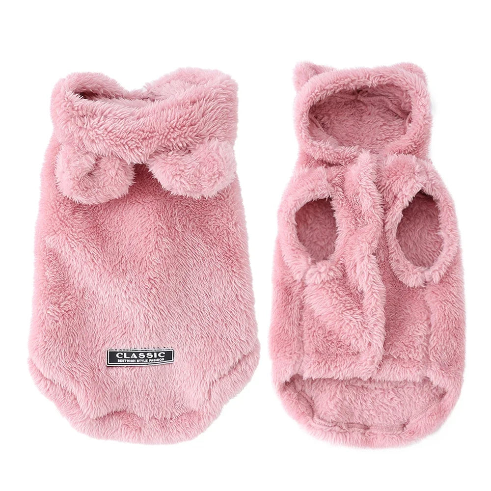 Soft Fleece Hoodie for Small Dogs & Cats