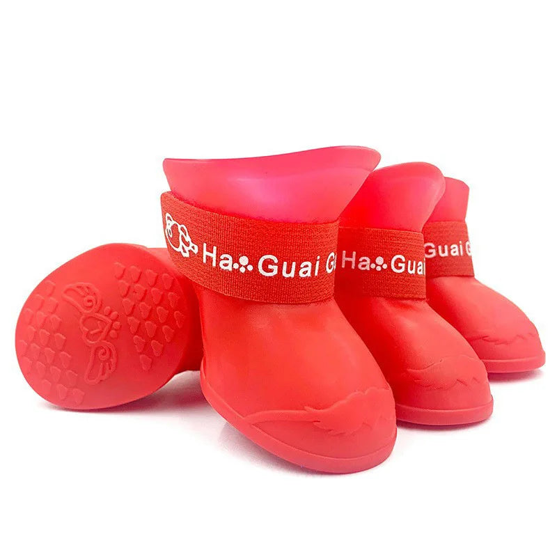 Waterproof Silicone Rain Boots for Small Dogs & Cats