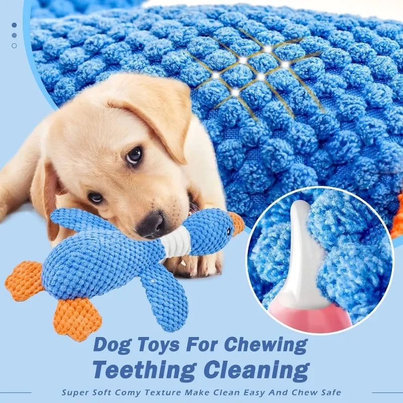 Long-Neck Plush Squeaky Doll Toy for Dogs & Cats