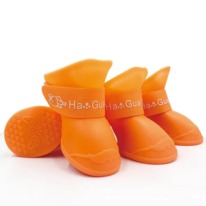 Waterproof Silicone Rain Boots for Small Dogs & Cats
