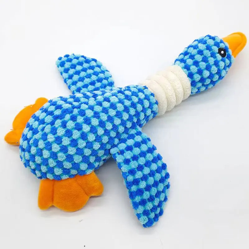 Long-Neck Plush Squeaky Doll Toy for Dogs & Cats