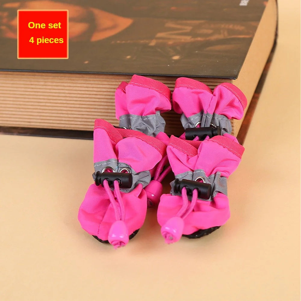 Water-Resistant Dog Rain Boots - Set of 4