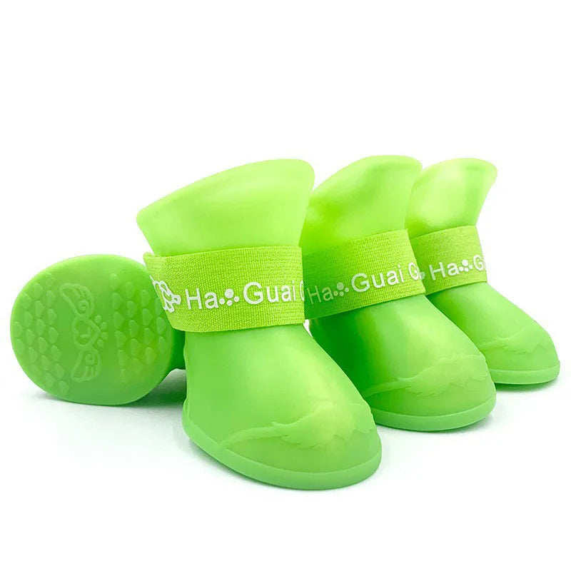 Waterproof Silicone Rain Boots for Small Dogs & Cats