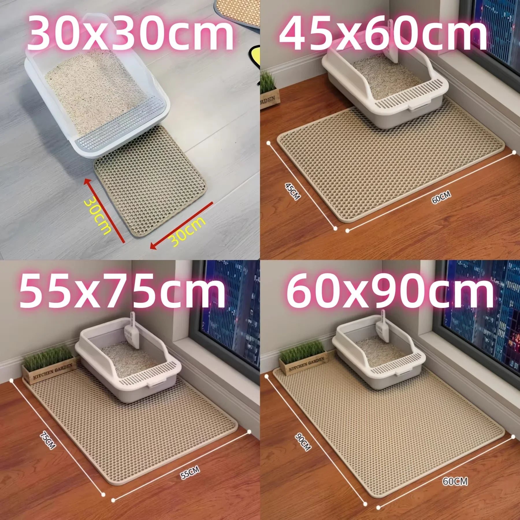 Honeycomb Cat Litter Trapping Mat