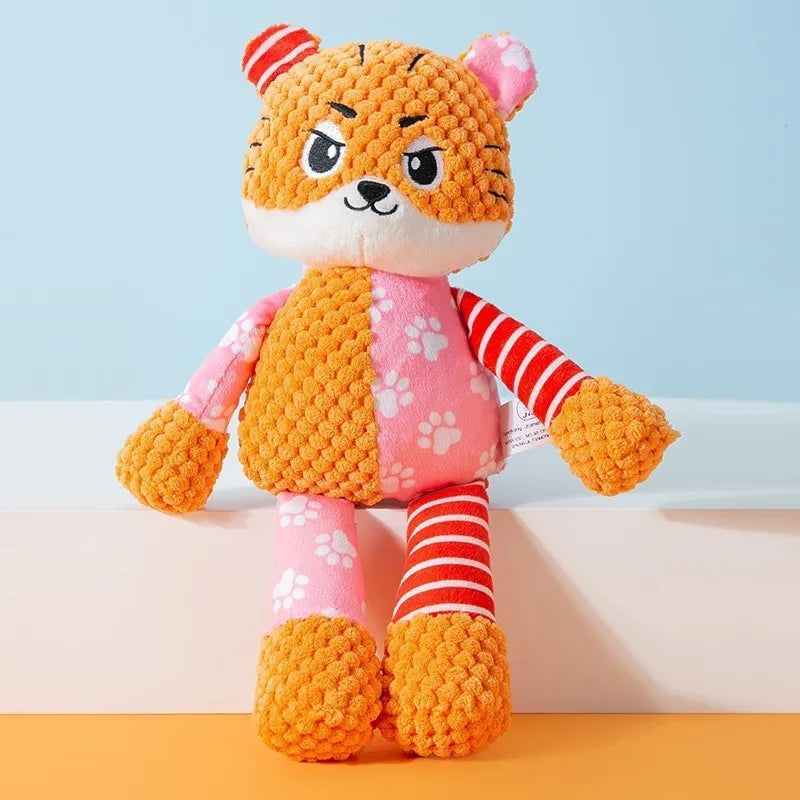 Plush Squeaky Animal Toy for Dogs & Cats