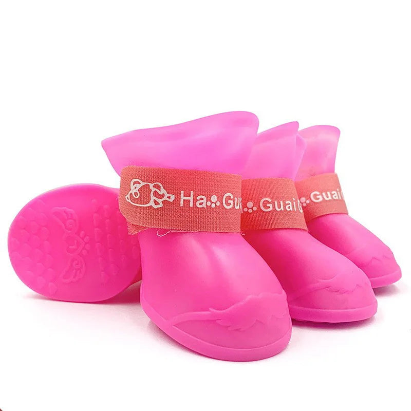 Waterproof Silicone Rain Boots for Small Dogs & Cats