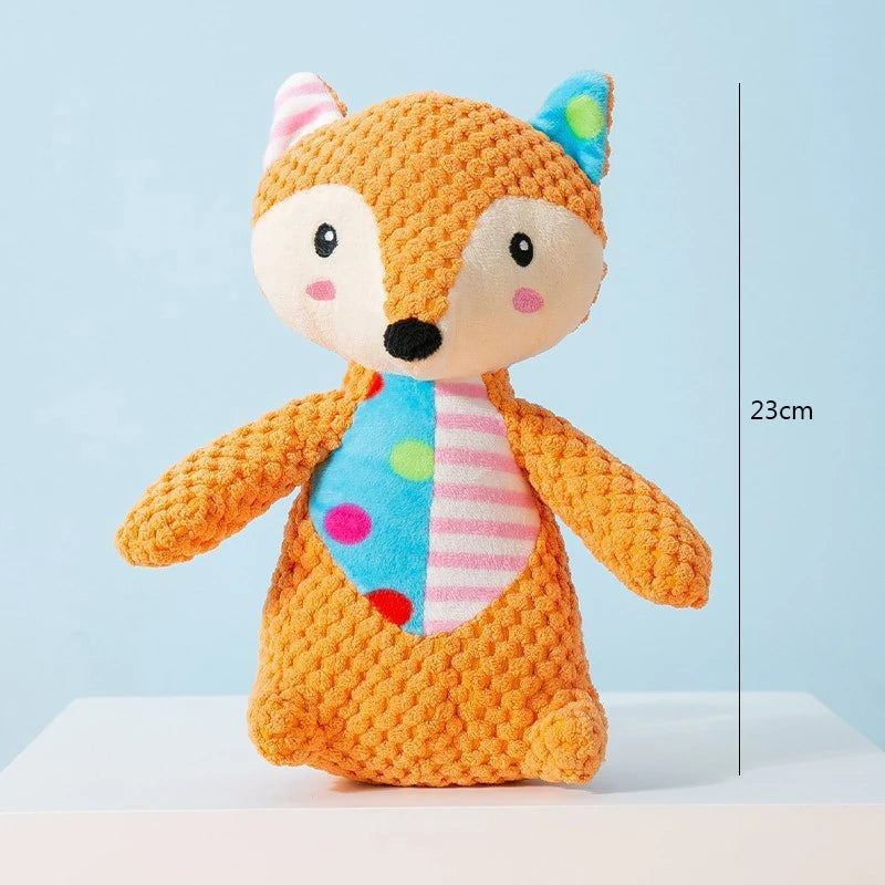 Plush Squeaky Animal Toy for Dogs & Cats