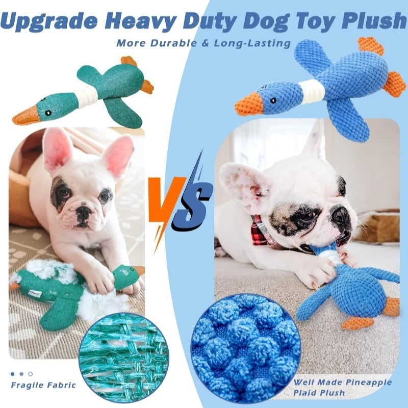 Long-Neck Plush Squeaky Doll Toy for Dogs & Cats