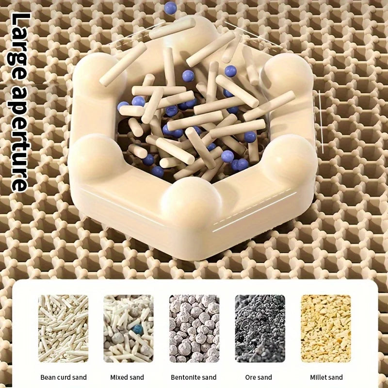 Honeycomb Double-Layer Cat Litter Mat