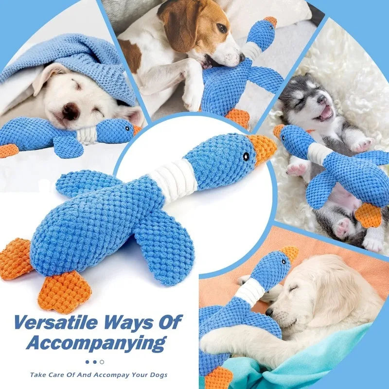 Long-Neck Plush Squeaky Doll Toy for Dogs & Cats