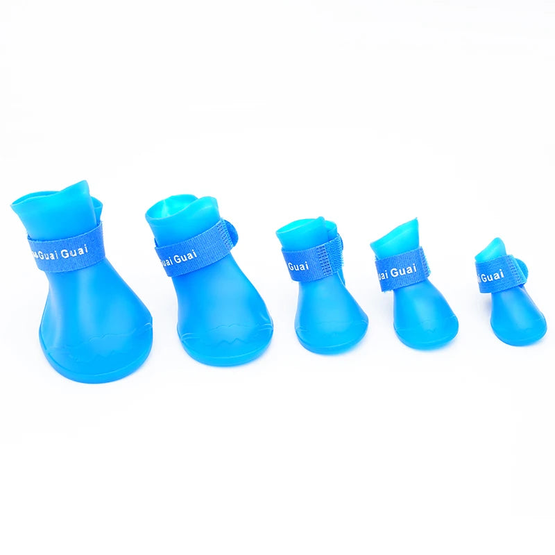 Waterproof Silicone Rain Boots for Small Dogs & Cats