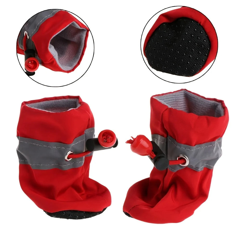 Water-Resistant Dog Rain Boots - Set of 4
