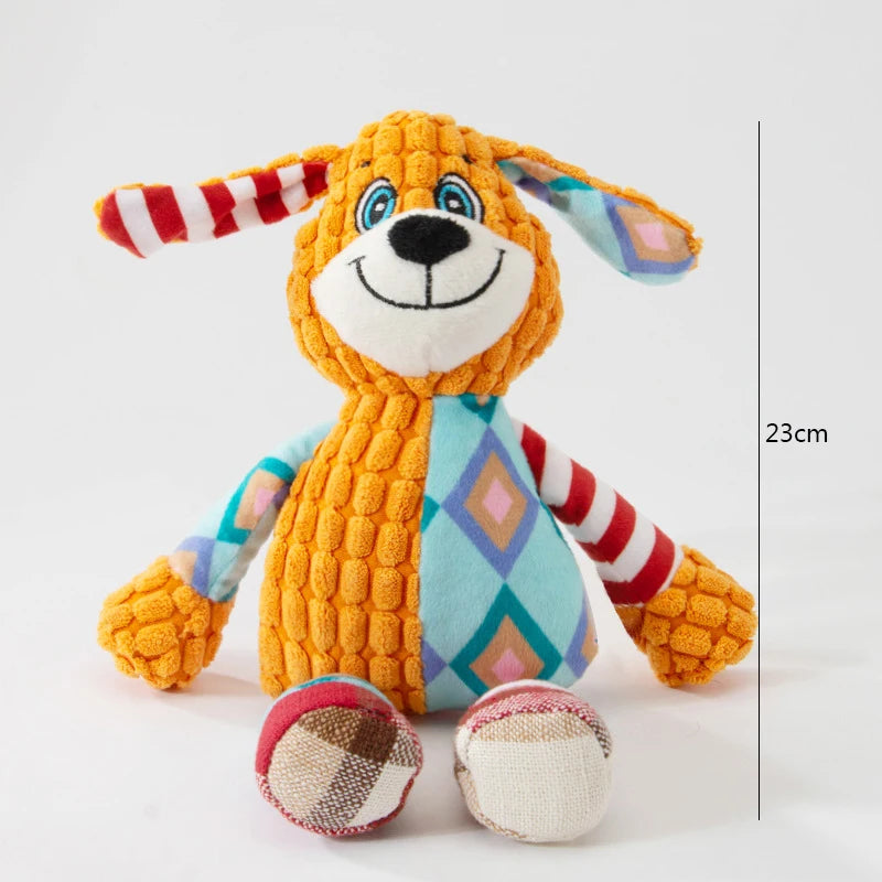 Plush Squeaky Animal Toy for Dogs & Cats