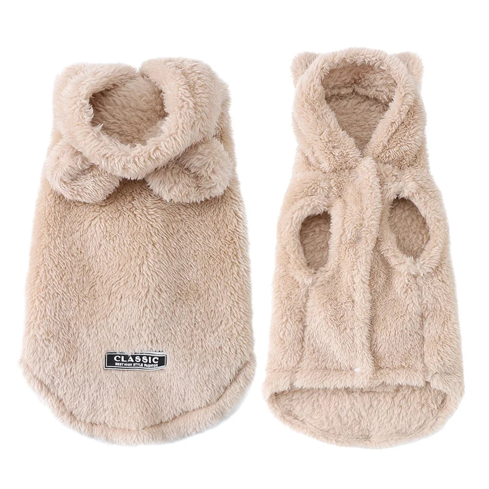 Soft Fleece Hoodie for Small Dogs & Cats