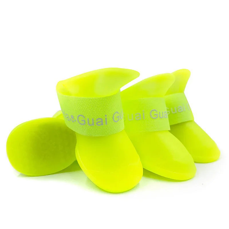 Waterproof Silicone Rain Boots for Small Dogs & Cats